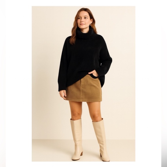 Antonio Melani Sweaters - Antonio Melani Oversized Black Chenille Cowl Neck Sweater XS Cozy Fall Winter